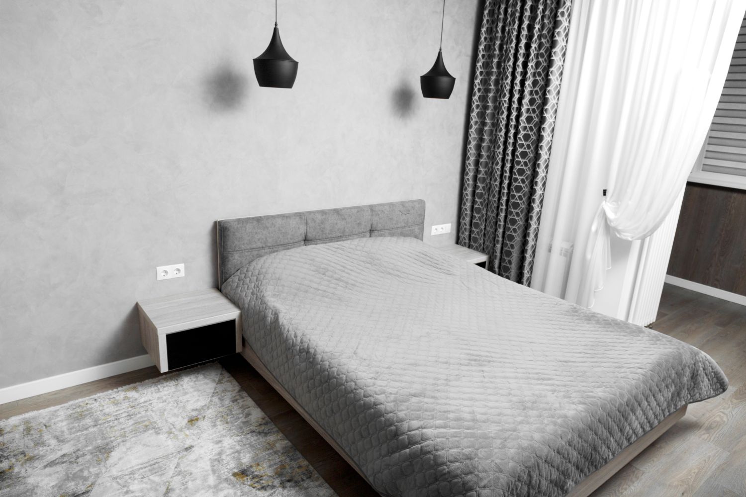 Decorate the bedroom in a minimalist style.