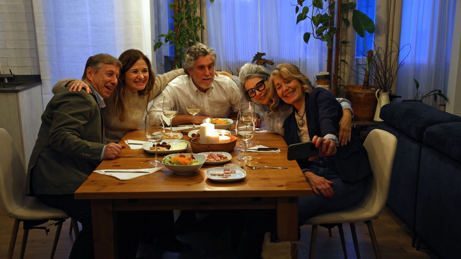 Having meals together with the family